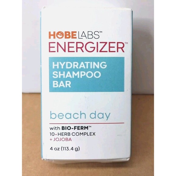Hobe Labs Hydrating Shampoo Bar Energizer Beach Day Jojoba 4 oz Portable Travel - Picture 1 of 6